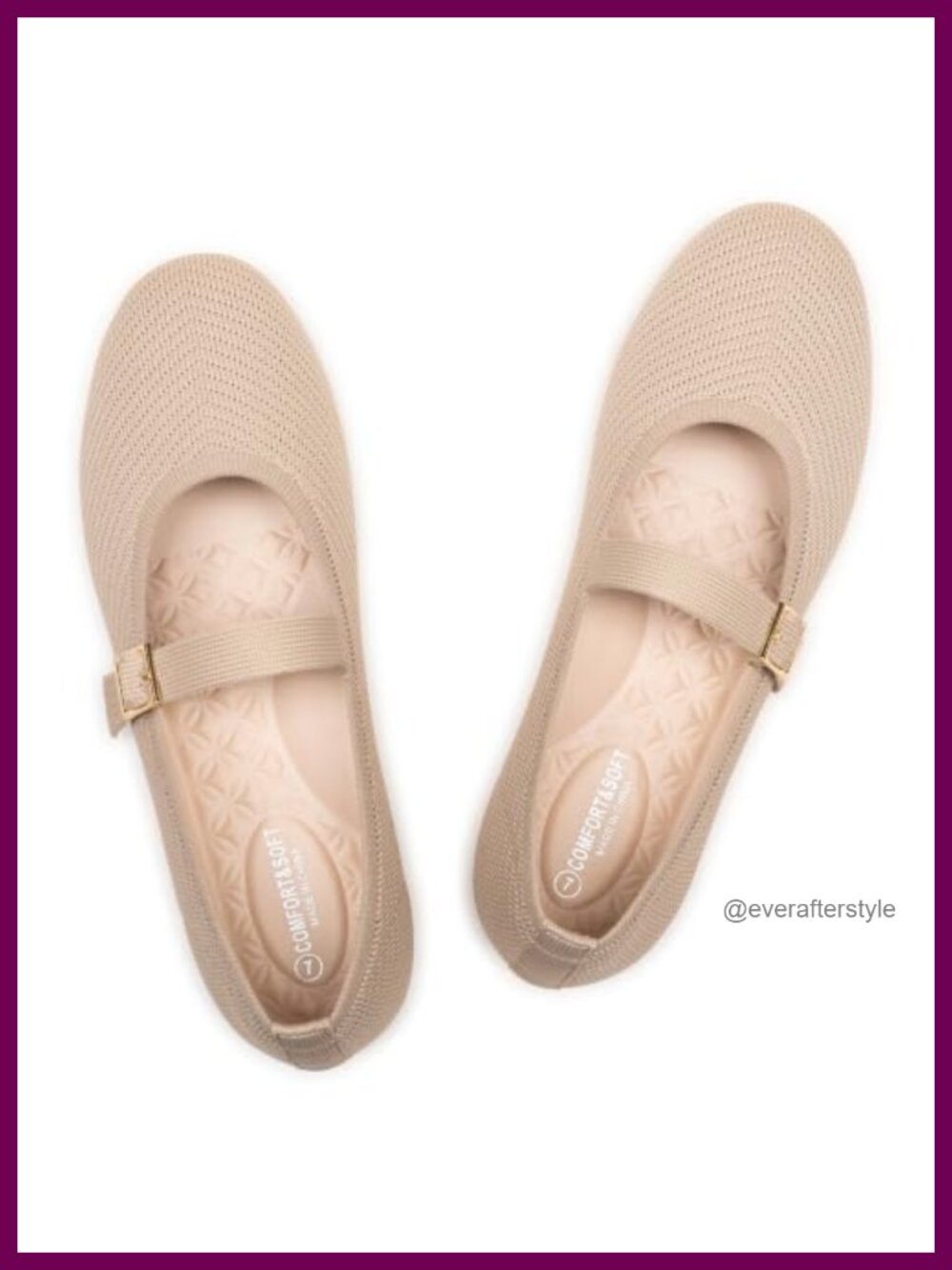 Women's Mary Jane Flats Comfortable Round Toe Slip On Knitted Fabric Office
